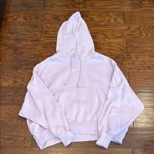 Nike Purple Cropped Hoodie Relaxed Fit